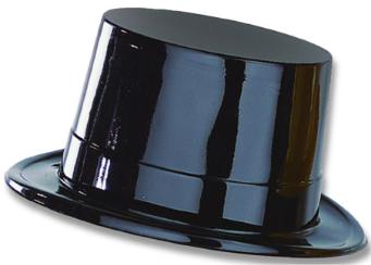 Black Plastic Top Hat