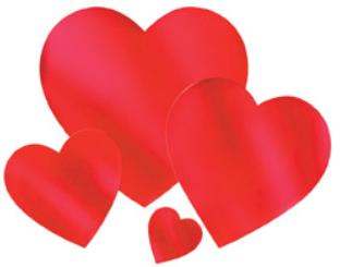 15-Inch Red Foil Heart Decoration