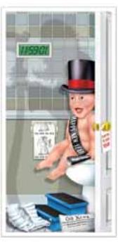 Happy New Year Restroom Cover, 30 x 60 Inches