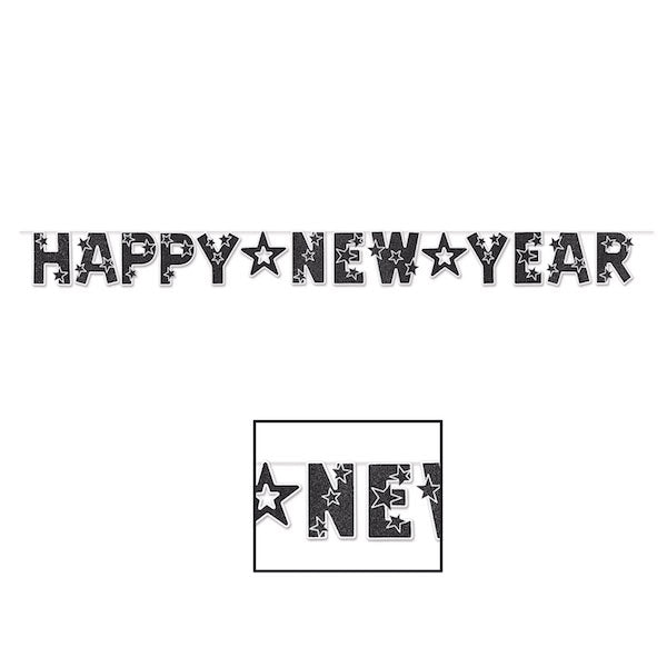 Happy New Year Glitter Streamer