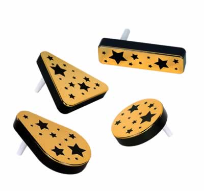 Black & Gold Metallic Plastic Noisemakers, 20 Count