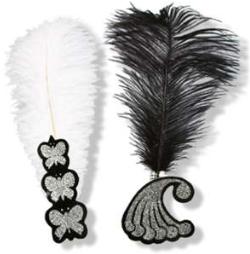 Black and White Roaring 20s Tiaras, Box of 50