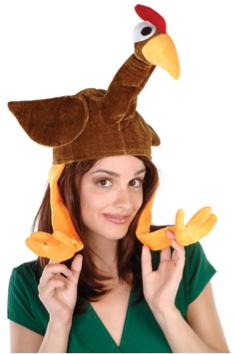 Plush Gobbler Turkey Hat, One Size