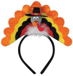 Thanksgiving Turkey Headband, 1 Per Pack
