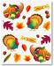 Large Thanksgiving Stickers, 4 Sheets per Pack