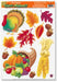 Assorted Thanksgiving Clings, 11 per Sheet