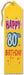 Happy 80th Birthday Award Ribbon, 2 x 8 Inches