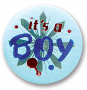 It's a Boy Satin Button, 2 Inch