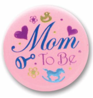 Mom to Be Satin Button, 2 Inch