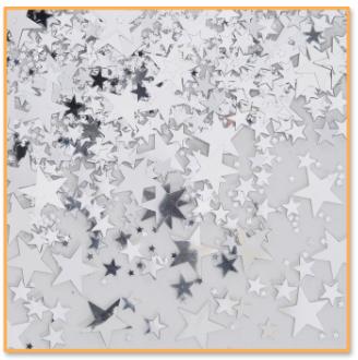 Silver Star Confetti, 0.5 oz