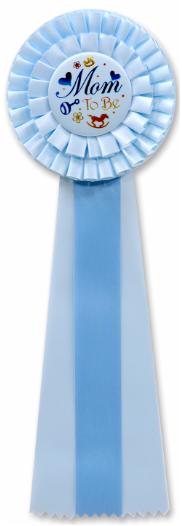 Mom to Be Blue Deluxe Rosette