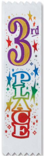 3rd Place Award Ribbons, 10-Pack