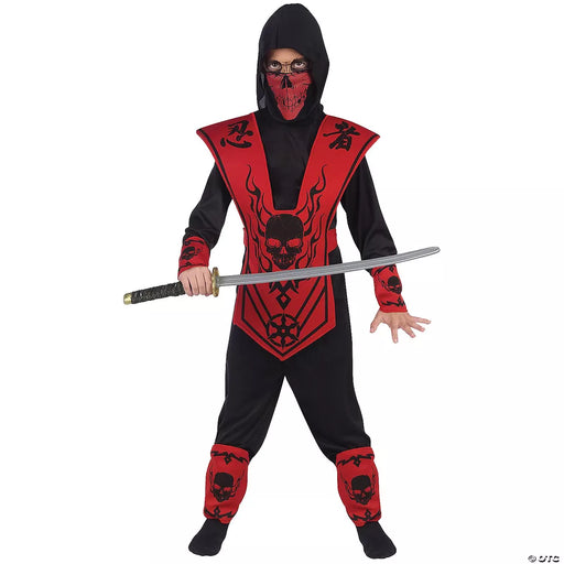 Red & Black Skull Ninja Child Small Costume (1/Pk)