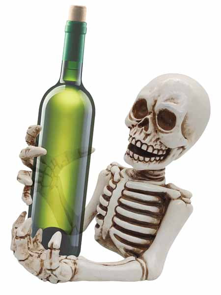 8-Inch Resin Skeleton Bottle Holder
