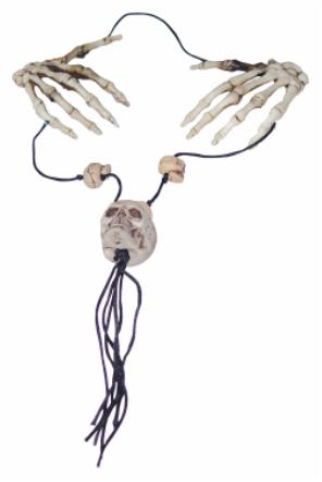 18-Inch Gothic Skull & Spider Choker Necklace