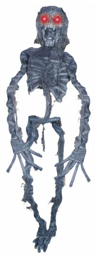 10' Rotten Light-Up Demon Skeleton Halloween Prop