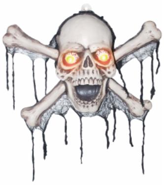SKULL & BONES PLAQUE 24"X25.5"X6"