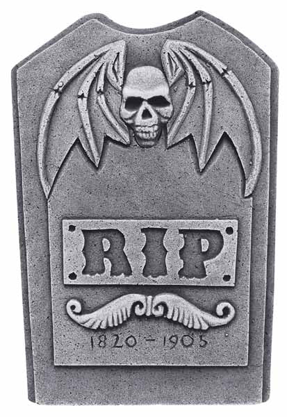19-Inch RIP Halloween Tombstone, Assorted Designs