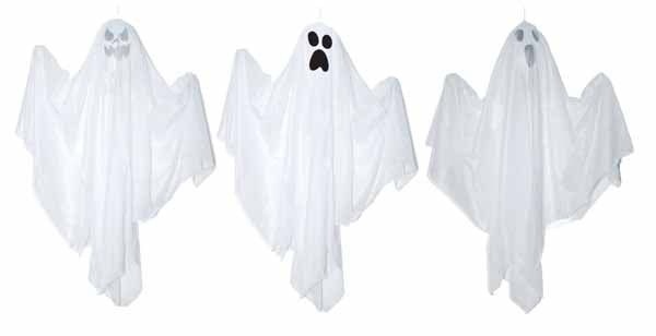 18-Inch Hanging Ghost Halloween Decoration, Assorted Styles