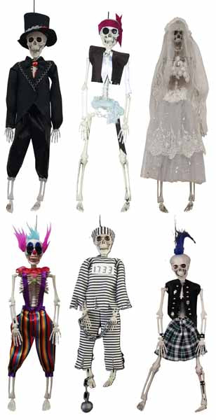 16-Inch Dressed Skeleton Halloween Prop
