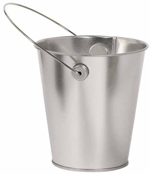 4.5" Silver Metal Bucket: Versatile Party Essential! (3/Pk)