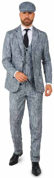Suitmeister Men's 1920s Gangster Costume Suit, Medium