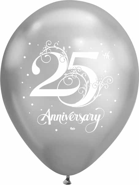 25TH ANNIV 2-SIDED 12" SILVER LAT 50/BG