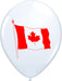 Canada Flag 12-Inch White Latex Balloons, 50 Pack