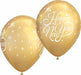 HAPPY NEW YEAR SCRIP 12" 50/BG CHROME GD