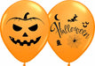 Orange Halloween & Pumpkin 12-Inch Latex Balloons, 50 Count