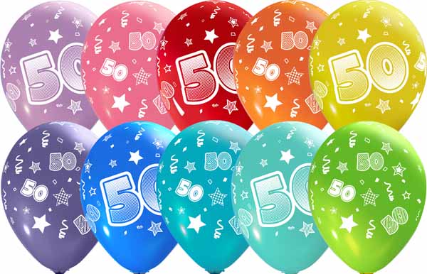 #50 NUMBERS-ALL-OVER 12" TRENDY ASST 50/B