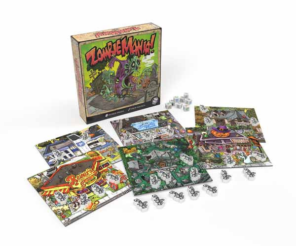 Zombie Mania Dice Board Game