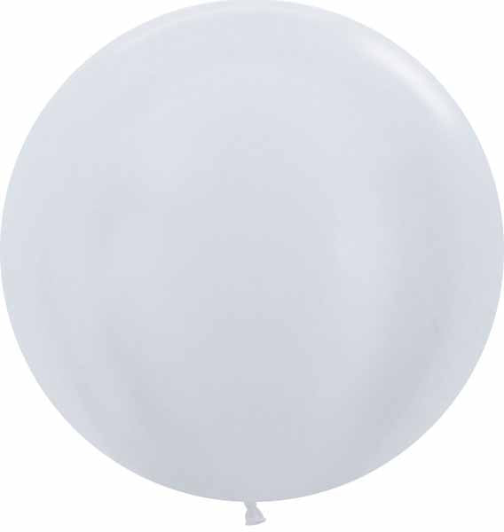 Sempertex Satin White 24-Inch Latex Balloons, 10 Pack