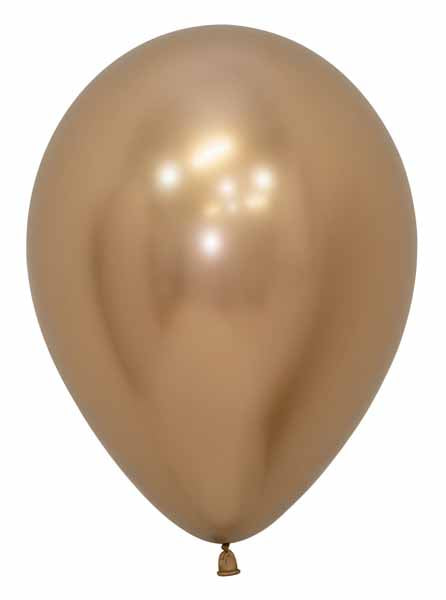 Sempertex 11-Inch Reflex Gold Latex Balloons, 50 Count