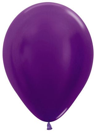 Sempertex 5-Inch Metallic Violet Latex Balloons, 50 Count