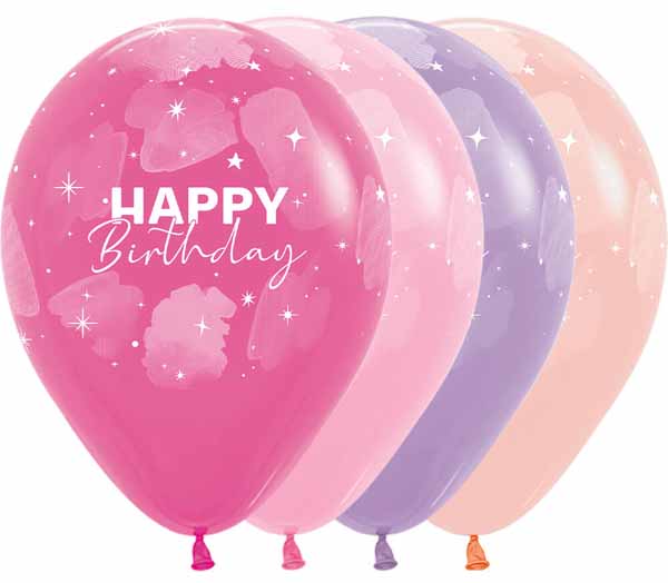 HBD WATERCOLOR PARTY 11" SEMPERTEX 50/BG