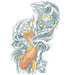 Tinsley Transfers Extra Large Koi Temporary Tattoo