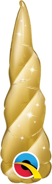 Golden Unicorn Horn Mini Shape Foil Balloon