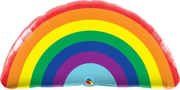 Bright Rainbow 36-Inch Shaped Foil Balloon