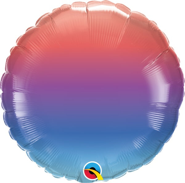 Winter Ombre 18-Inch Round Foil Balloon