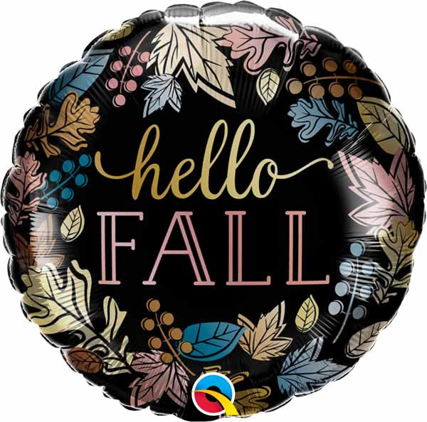 Hello Fall 18" Round Foil Balloon