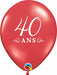 40 Ans Ruby Red 11-Inch Latex Balloons, 50 Pack
