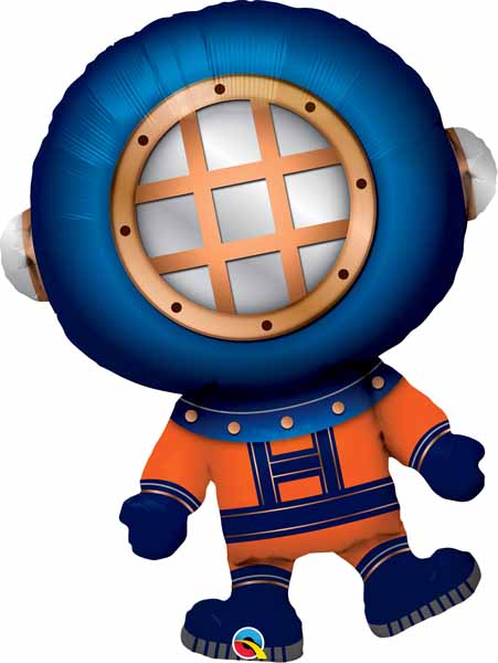 Deep Sea Diver 37-Inch Shaped Foil Balloon