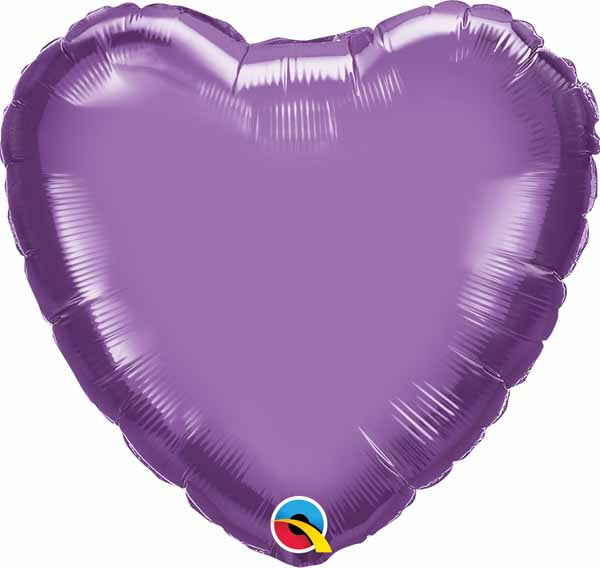 18-Inch Chrome Purple Heart Foil Balloon