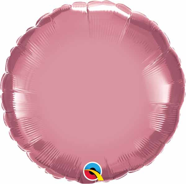 18-Inch Chrome Mauve Round Foil Balloon
