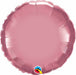 18-Inch Chrome Mauve Round Foil Balloon