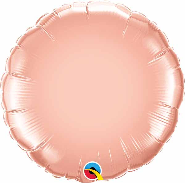18-Inch Rose Gold Round Foil Balloon