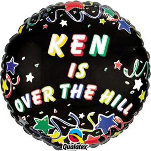 Just Write Over the Hill 18" Mylar Balloon