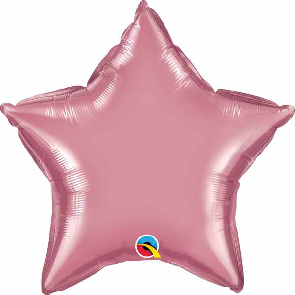 20-Inch Chrome Mauve Star Foil Balloon