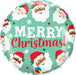 18" Ho Ho Ho Christmas Santa Foil Balloon